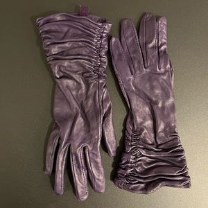 Women’s Luxurious Leather Gloves -Purple
